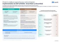 Implémentation de SAP S/4HANA : Greenfield vs. Brownfield
